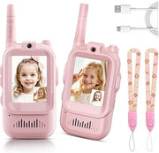 Kids Video Walkie Talkies 2-Pack | Rechargeable Handheld Video Intercom for Indoor & Outdoor Play