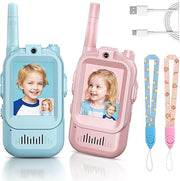 Kids Video Walkie Talkies 2-Pack | Rechargeable Handheld Video Intercom for Indoor & Outdoor Play