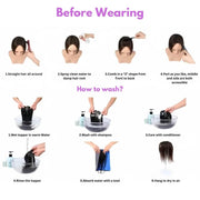 Real Human Hair Silk Base Hair Topper with Clip – Natural, Luxurious, Effortless Confidence