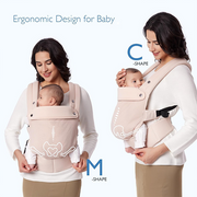 Breathable mesh baby carriers are suitable for babies weighing 7-44 pounds