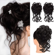2-piece messy bun wig, available in multiple colors