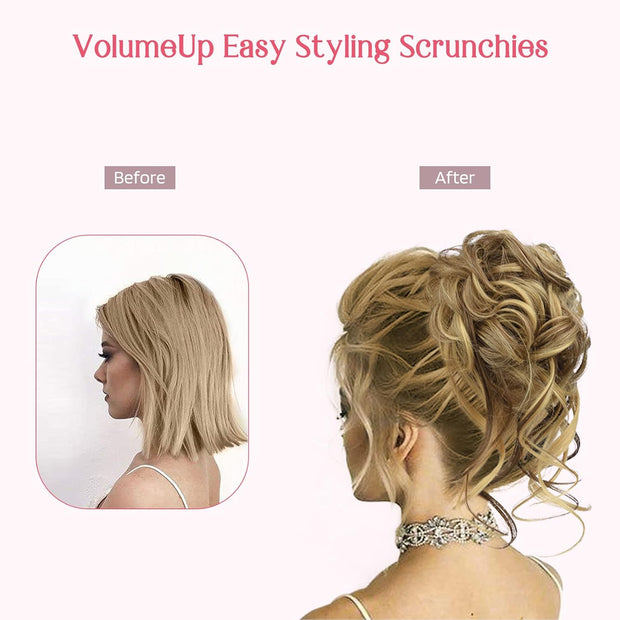 2-piece messy bun wig, available in multiple colors