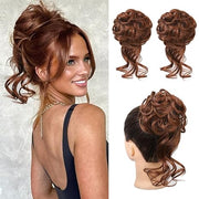 2-piece messy bun wig, available in multiple colors