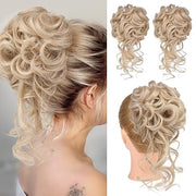 2-piece messy bun wig, available in multiple colors