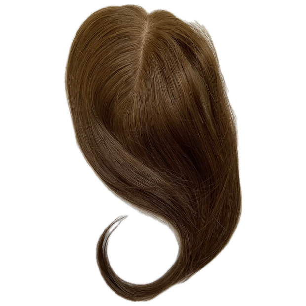 Real Human Hair Silk Base Hair Topper with Clip – Natural, Luxurious, Effortless Confidence