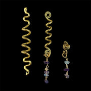 Handmade Hair Accessory with 2 Natural Gemstone Pendants – 24K Gold-Plated Stainless Steel