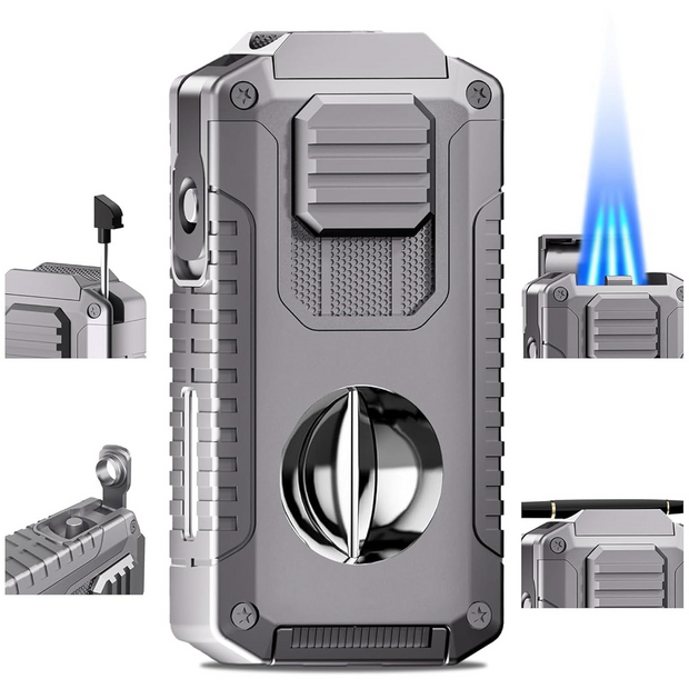 5-in-1 Butane Torch Lighter – Multi-Functional Gift for Men